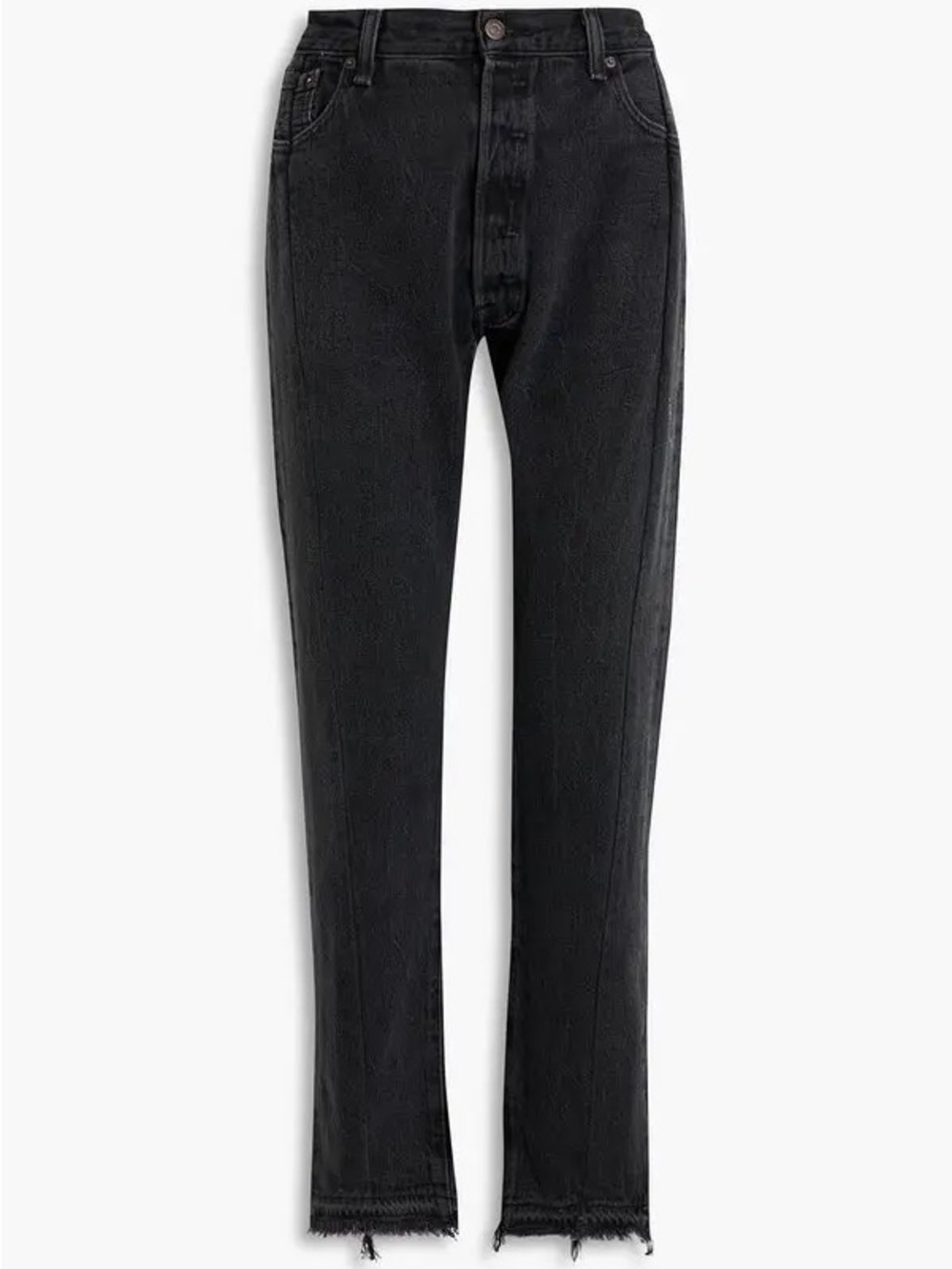 EB Denim Women's unraveled distressed Black Jeans